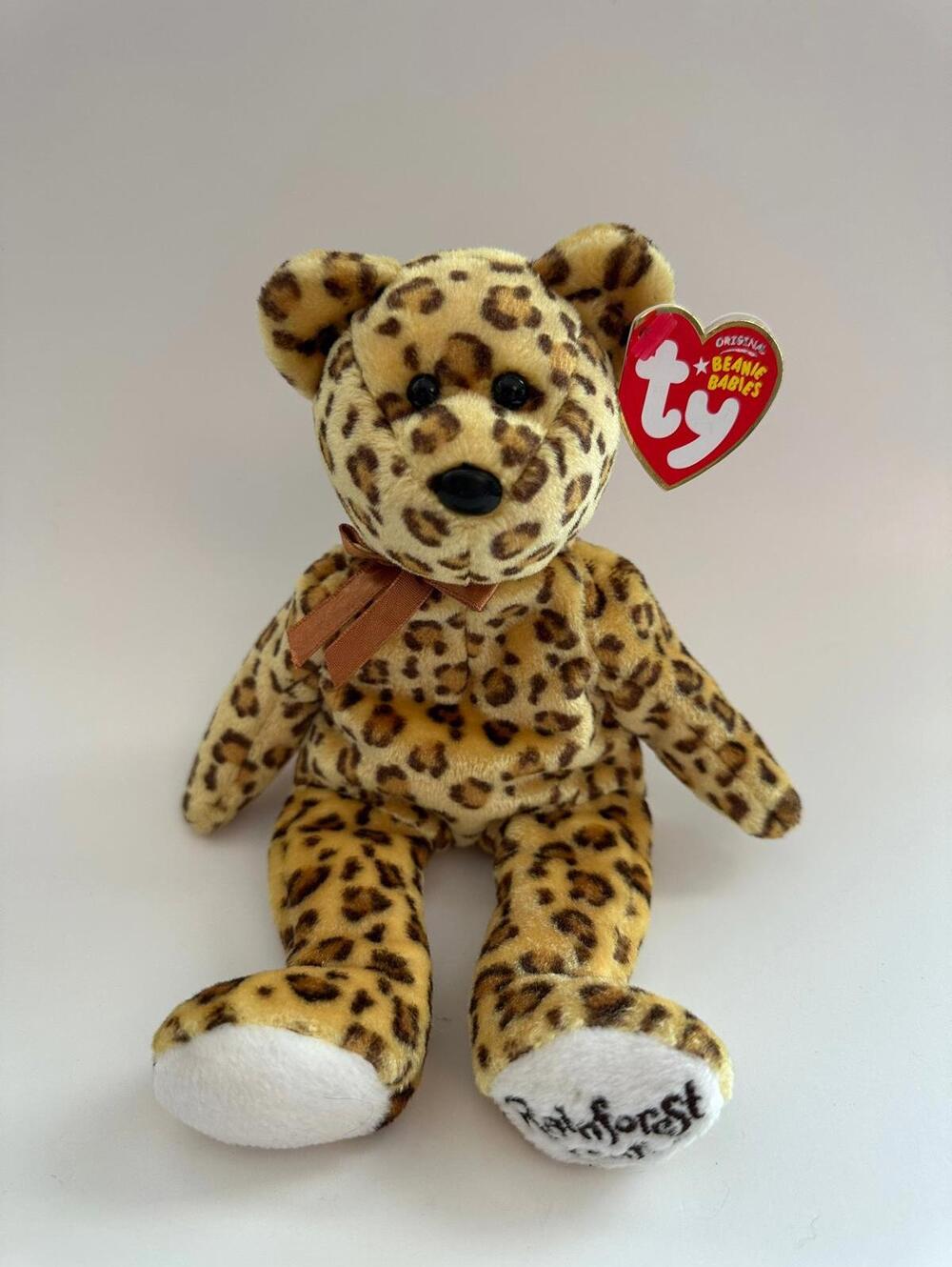 Ty Beanie Baby “Leopold” the Leopard Bear - Rainforest Cafe Exc (8.5 inch)